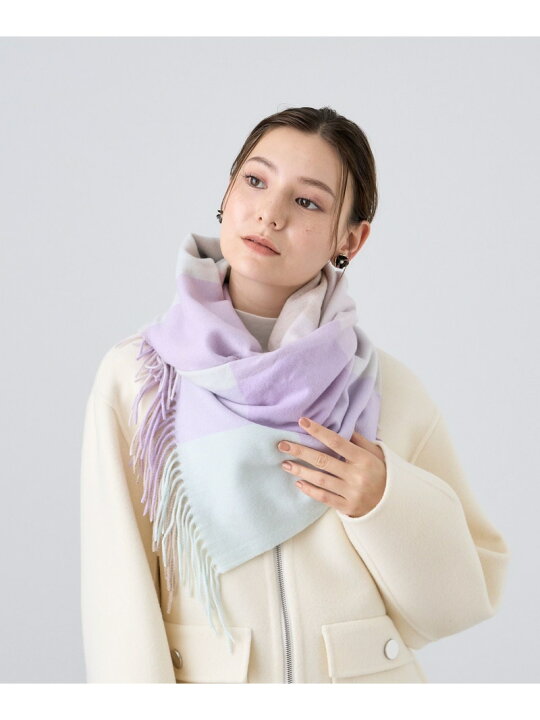 楽天市場】【SALE／40%OFF】カシミヤブロックチェックストール ANAYI  