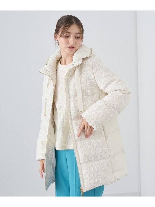 楽天市場】【SALE／40%OFF】ツィードダウンハーフコート ANAYI アナイ 