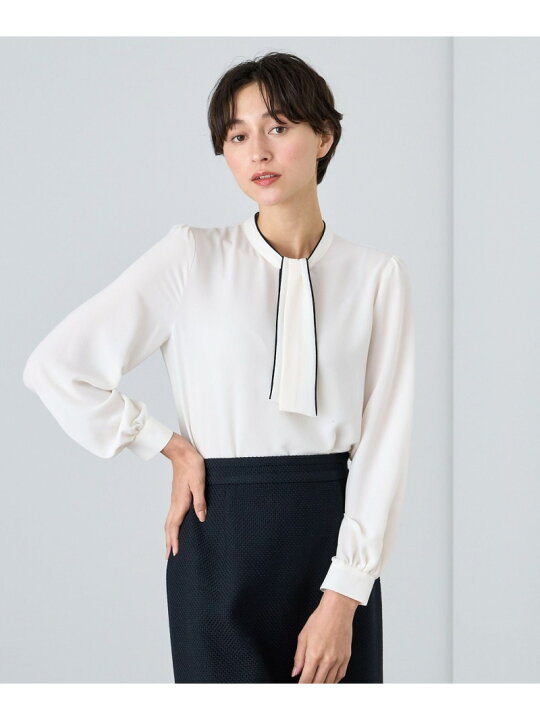 楽天市場】【SALE／50%OFF】ジョーゼット配色タイ ブラウス ANAYI  