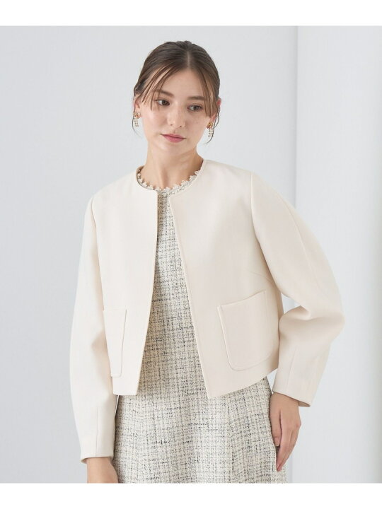 楽天市場】【SALE／50%OFF】ライトダブルクロスノーカラー ジャケット 