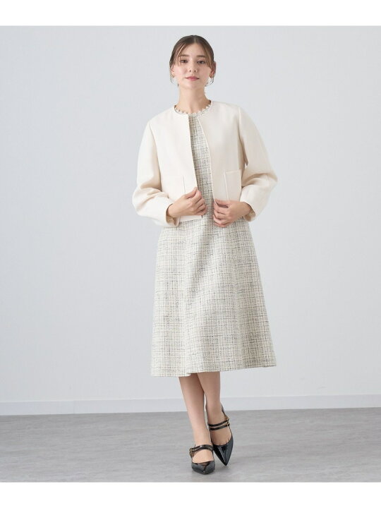 楽天市場】【SALE／50%OFF】ライトダブルクロスノーカラー ジャケット 