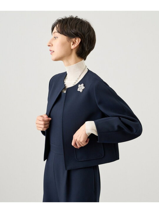 楽天市場】【SALE／50%OFF】ライトダブルクロスノーカラー ジャケット 