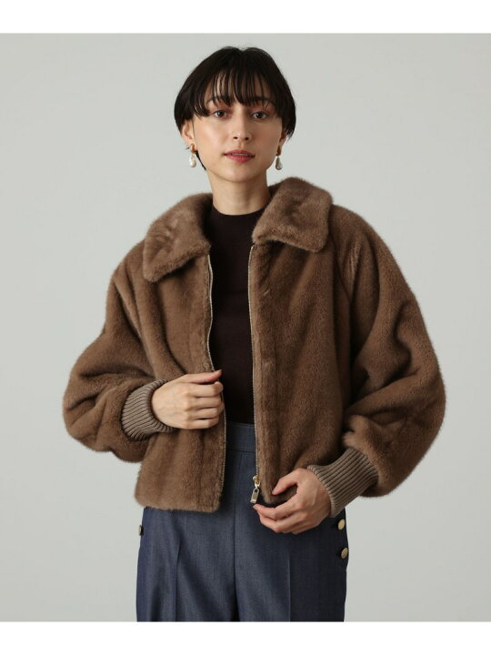 楽天市場】フェイクミンクファーブルゾン ANAYI アナイ ジャケット 