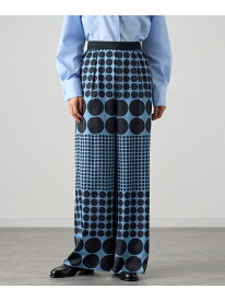 【SALE／40%OFF】サテンドットワイドパンツ ANAYI アナイ パンツ その他のパンツ ホワイト ブルー【RBA_E】【送料無料】[Rakuten Fashion]