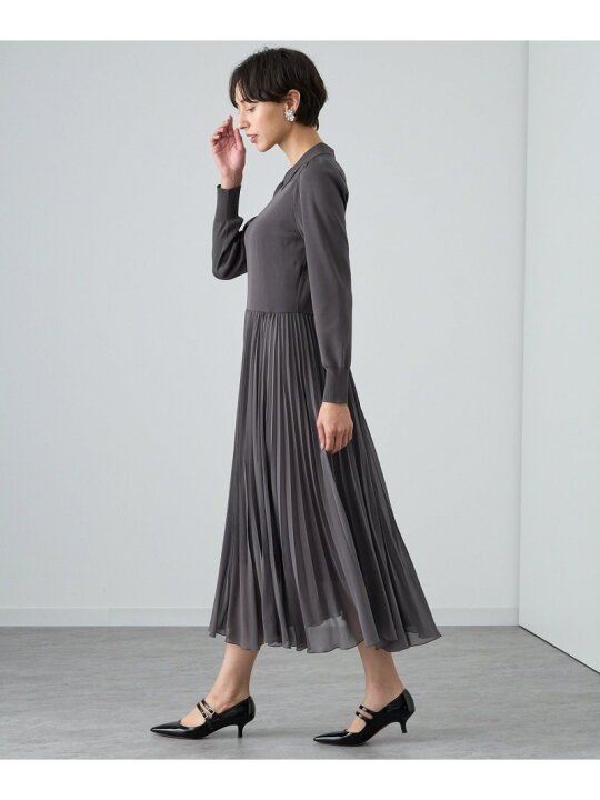 楽天市場】【SALE／50%OFF】衿付きプリーツドッキングワンピース ANAYI  