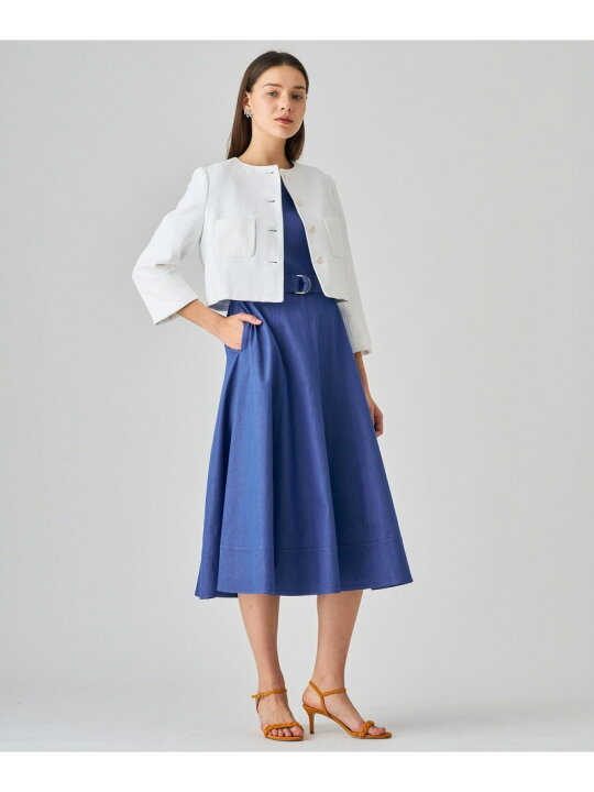 楽天市場】【SALE／40%OFF】シルクデニムベルト付き ワンピース ANAYI 