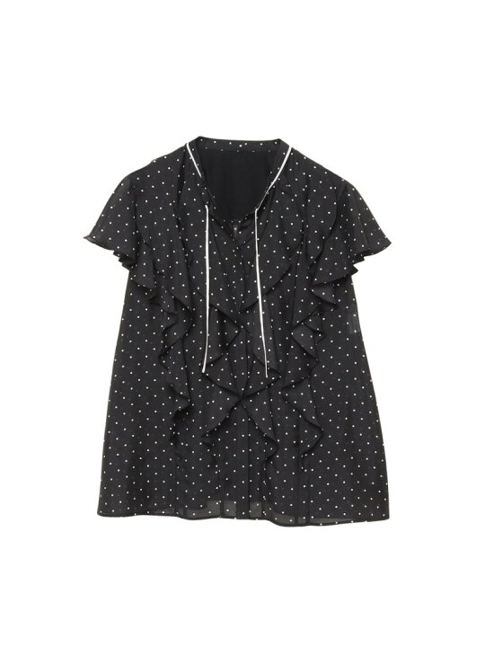 楽天市場】【SALE／60%OFF】ドットスパンローンラッフルブラウス ANAYI 