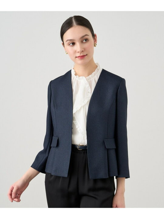 楽天市場】【セットアップ対応商品】バスケットペプラム ジャケット  