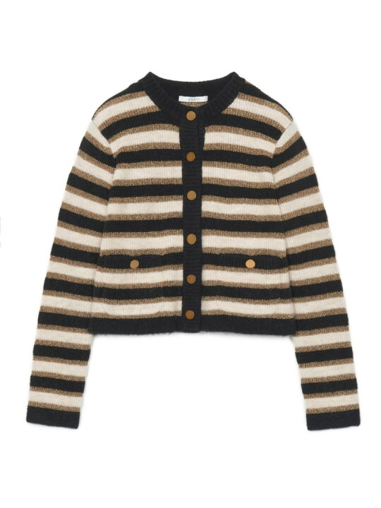 楽天市場】【SALE／40%OFF】ラメボーダーニット ジャケット ANAYI 