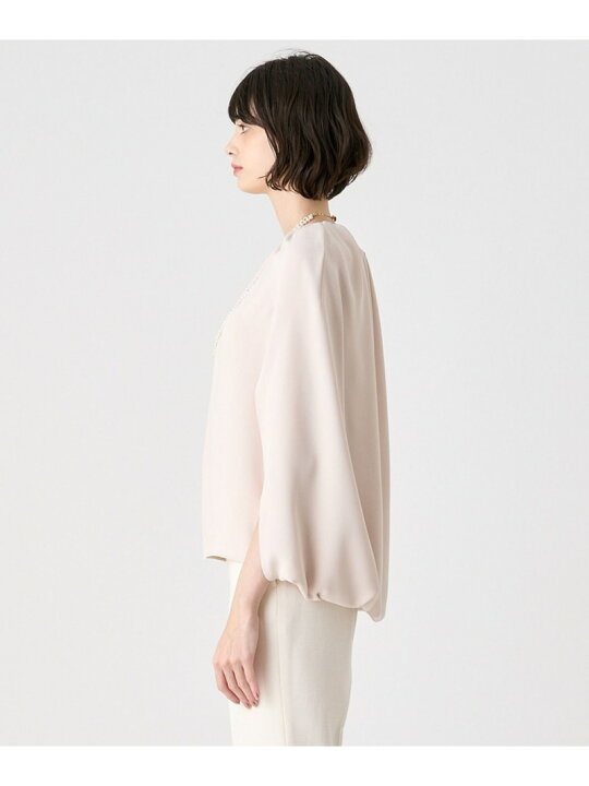 楽天市場】【SALE／60%OFF】コンパクトサテンタックケープブラウス  