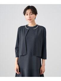 【SALE／40%OFF】【セットアップ対応商品】パールネック カーディガン ANAYI アナイ トップス カーディガン グレー ベージュ ブラック【RBA_E】【送料無料】[Rakuten Fashion]