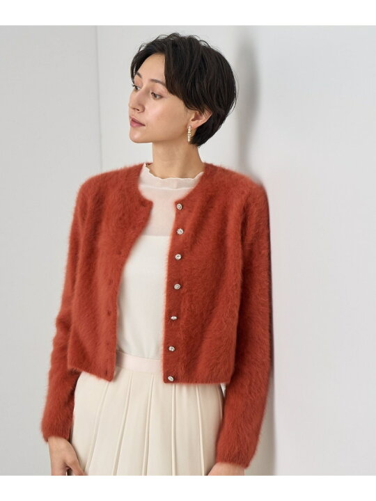 楽天市場】フラッフィアソート釦ショート カーディガン ANAYI アナイ  