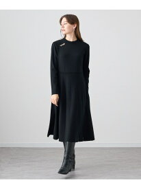 アイレットスムース ワンピース ANAYI アナイ ワンピース・ドレス ワンピース ブラック ベージュ ブルー【送料無料】[Rakuten Fashion]