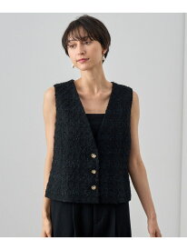 【SALE／50%OFF】【セットアップ対応商品】ミックスヤーンツイードショートジレ ANAYI アナイ ジャケット・アウター その他のジャケット・アウター ブラック ホワイト【RBA_E】【送料無料】[Rakuten Fashion]