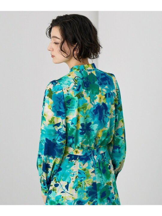 楽天市場】【SALE／40%OFF】デジタルフラワープリントボウタイブラウス 
