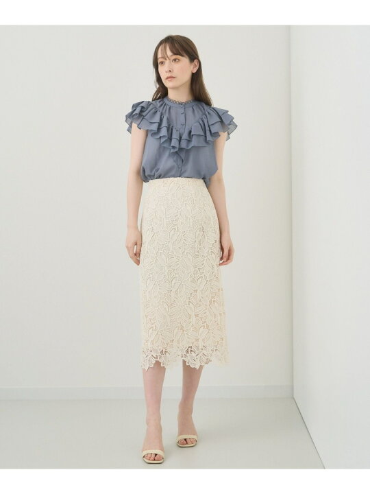 楽天市場】【SALE／60%OFF】強撚ボイルダブルラッフルブラウス ANAYI 