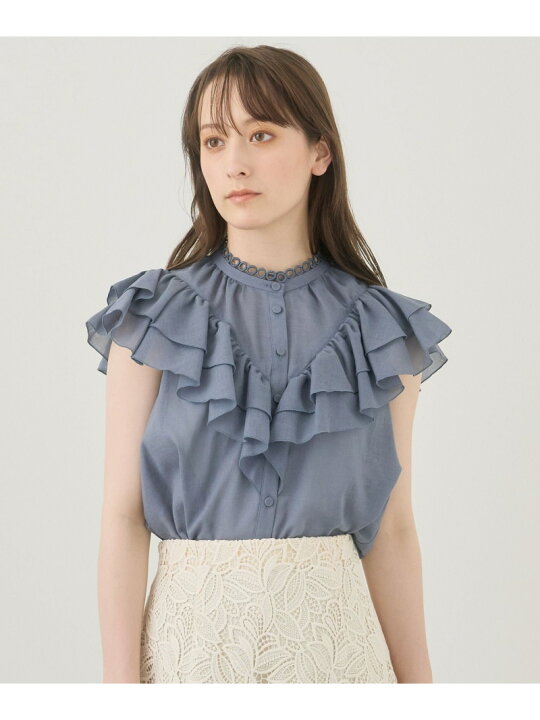 楽天市場】【SALE／60%OFF】強撚ボイルダブルラッフルブラウス ANAYI 