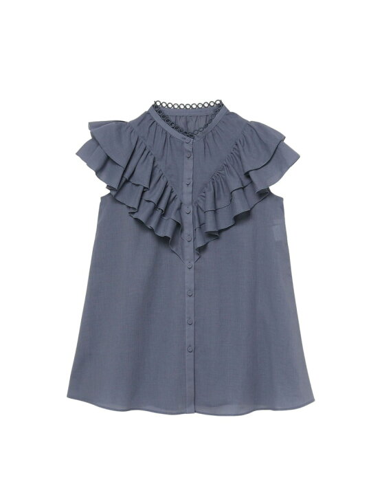 楽天市場】【SALE／60%OFF】強撚ボイルダブルラッフルブラウス ANAYI 