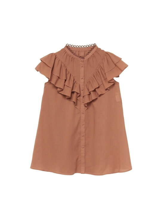 楽天市場】【SALE／60%OFF】強撚ボイルダブルラッフルブラウス ANAYI 