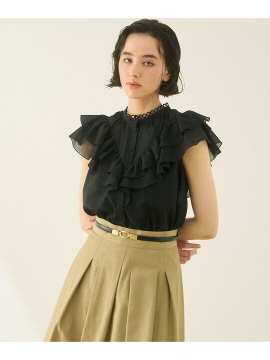 楽天市場】【SALE／60%OFF】強撚ボイルダブルラッフルブラウス ANAYI 
