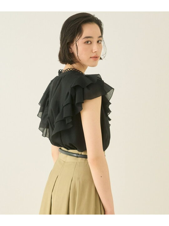 楽天市場】【SALE／60%OFF】強撚ボイルダブルラッフルブラウス ANAYI 