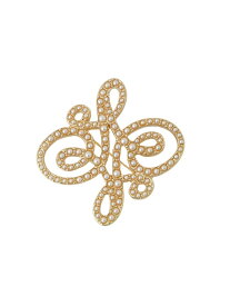 ロゴモチーフパールブローチ ANAYI アナイ アクセサリー・腕時計 ブローチ・コサージュ・バッジ ホワイト【送料無料】[Rakuten Fashion]