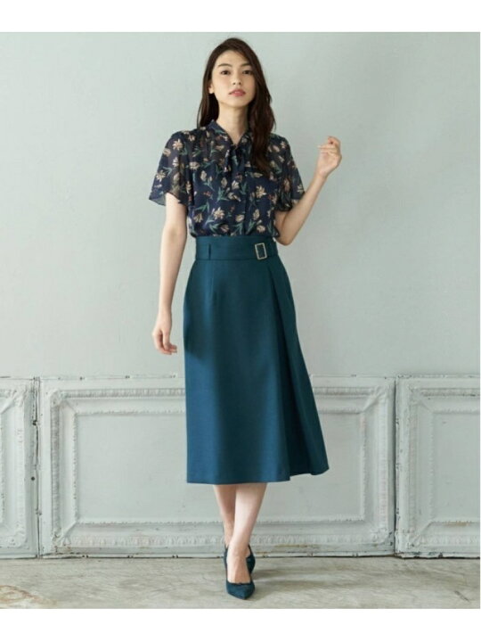 楽天市場】【SALE／70%OFF】ドビーフラワープリントタイブラウス ANAYI 