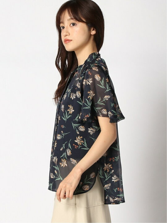 楽天市場】【SALE／70%OFF】ドビーフラワープリントタイブラウス ANAYI 