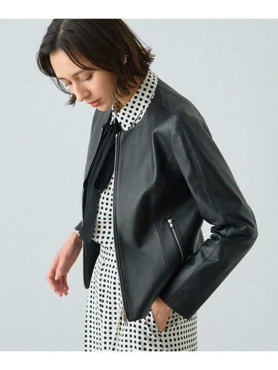 楽天市場】【SALE／40%OFF】ラムレザーファスナー ジャケット ANAYI  