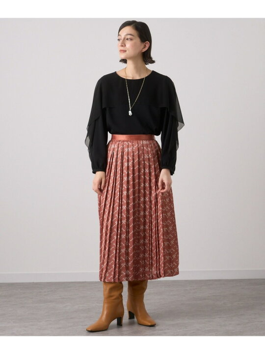 楽天市場】【SALE／30%OFF】ポリサテンケープブラウス ANAYI アナイ 