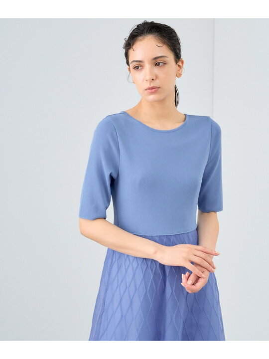 楽天市場】【SALE／50%OFF】シースルーダイヤ柄ニット ワンピース 