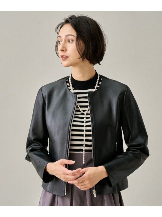 楽天市場】ラムレザーファスナー ジャケット ANAYI アナイ ジャケット  