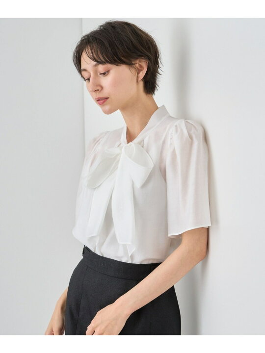 楽天市場】【SALE／30%OFF】オーガンジーボウタイブラウス ANAYI 