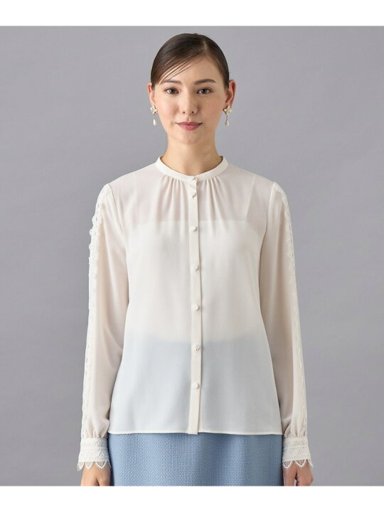 楽天市場】【SALE／30%OFF】ジョーゼットレーススリーブ ブラウス 