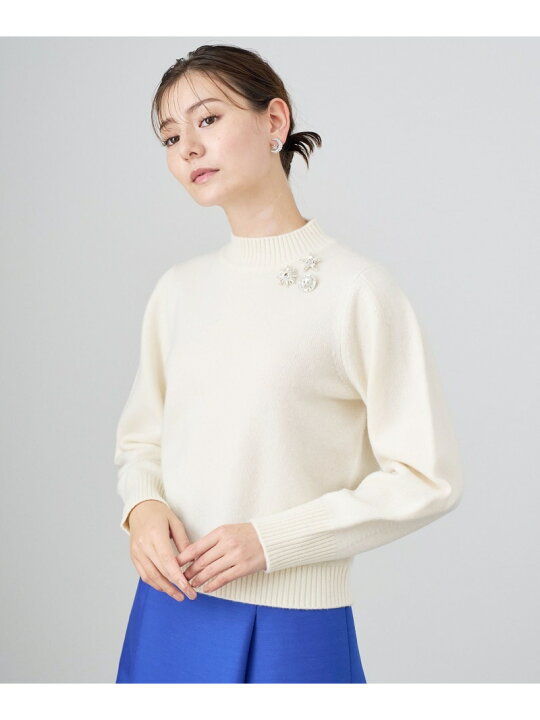 楽天市場】ウールカシミヤビジュー プルオーバー ANAYI アナイ 