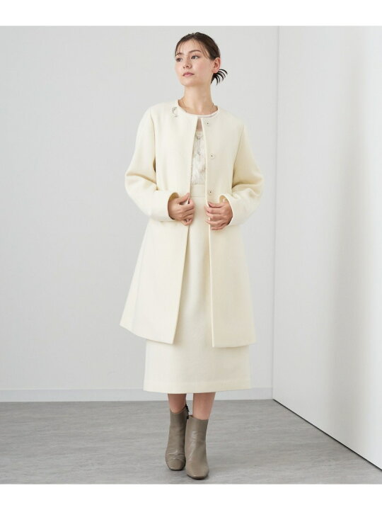 楽天市場】【SALE／30%OFF】ラムビーバーAラインコート ANAYI アナイ  