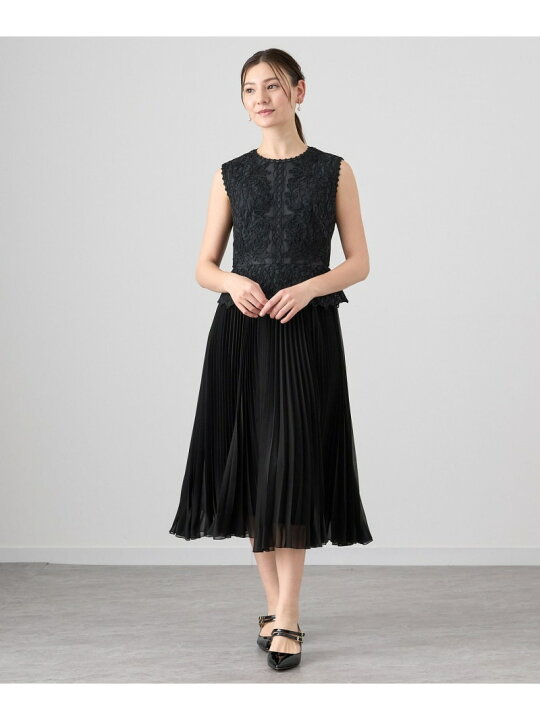 楽天市場】【SALE／40%OFF】レースコード刺繍プリーツワンピース ANAYI 