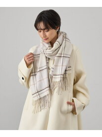 マドラスチェックカシミヤストール ANAYI アナイ ファッション雑貨 マフラー・ストール・ネックウォーマー ホワイト レッド【送料無料】[Rakuten Fashion]