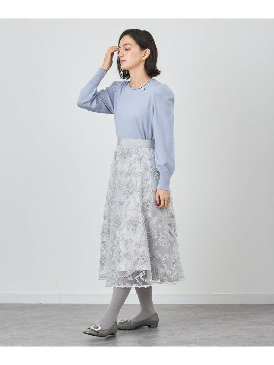 楽天市場】ビジューネックボリュームスリーブ プルオーバー ANAYI  