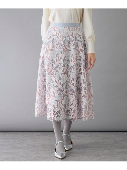 ANAYI ペイズリーエンブロイダリースカート ANAYI スカート レザー  