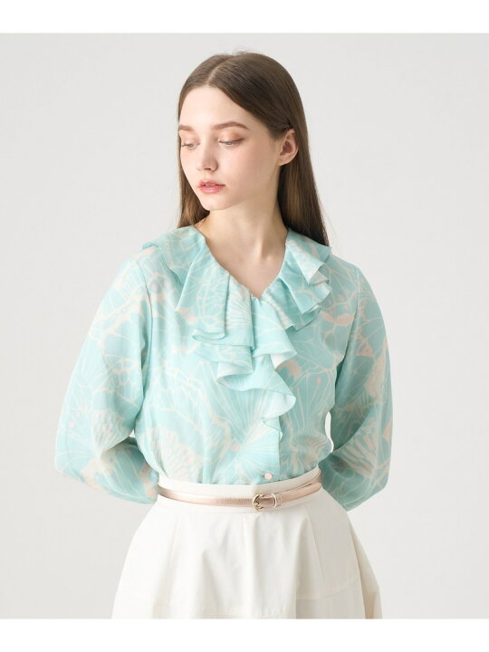 楽天市場】【SALE／40%OFF】バタフライプリントフリル ブラウス ANAYI 