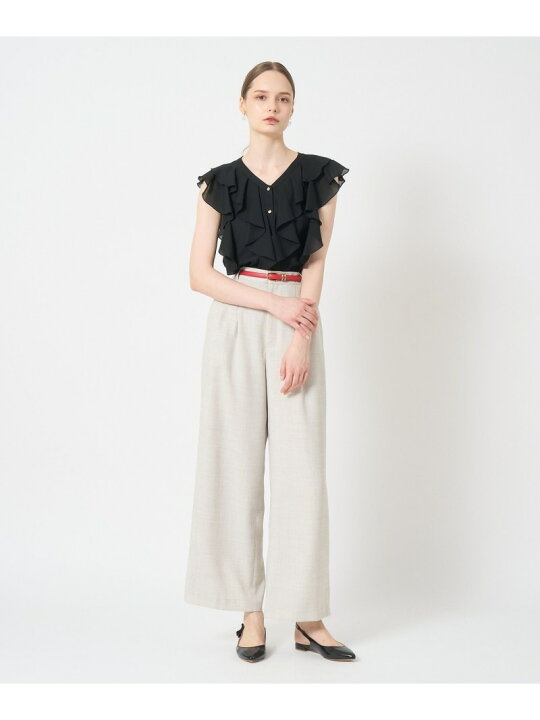 楽天市場】【SALE／40%OFF】ボイルフリルVネックブラウス ANAYI アナイ 