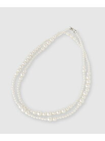 ランダムパール2連ロングネックレス ANAYI アナイ アクセサリー・腕時計 ネックレス ホワイト【送料無料】[Rakuten Fashion]