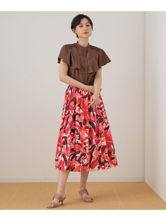 楽天市場】【SALE／40%OFF】アートフラワープリントダブルタック  