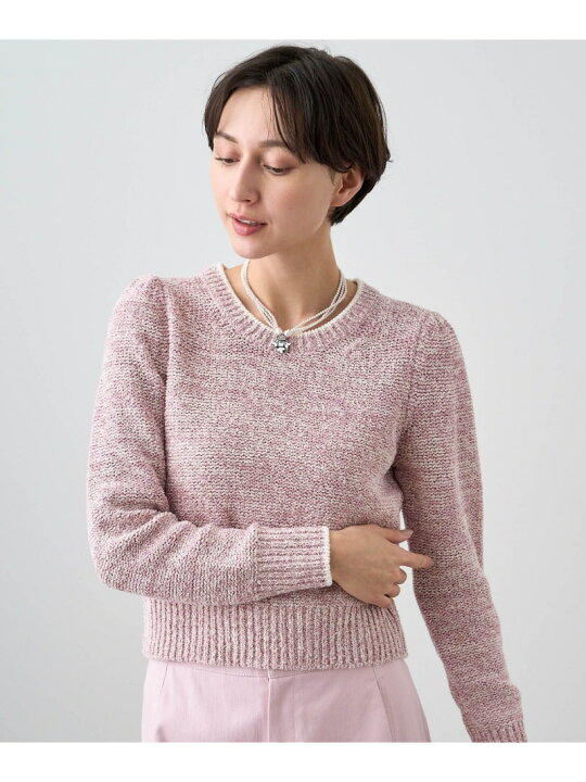 楽天市場】ラメブークレクルーネック プルオーバー ANAYI アナイ 