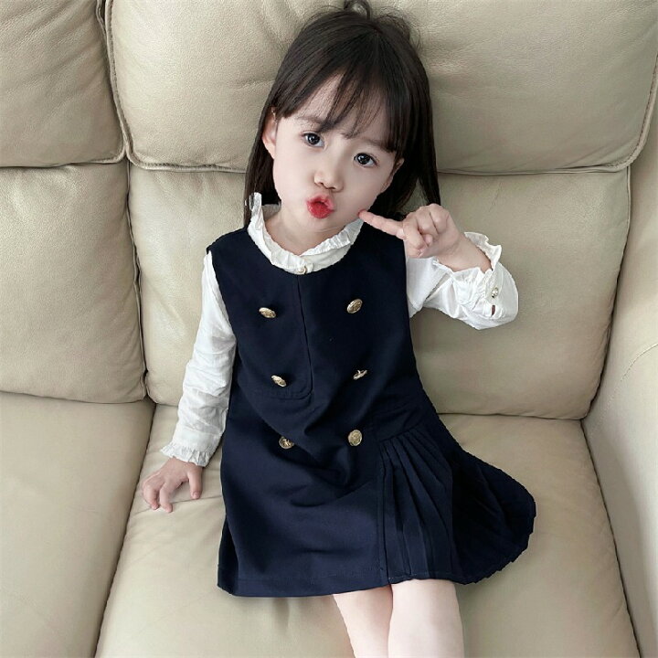 楽天市場】セットアップ 子供服 女の子 ワンピース キッズ シャツ+  