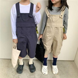 オーバーオール 子供服 サロペット 夏服 女の子 男の子 キッズ ベビー オールインワン シンプル パンツ 長ズボン ベビー服 オーバーオール 小学生 サロペット 保育園 幼稚園 グリーン ブルー 90 100 110 120 130 140cm