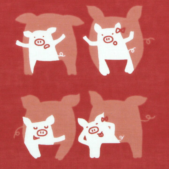 楽天市場 手ぬぐい トントン ぶた ブタ 豚 Pig 横柄 てぬぐい 手ぬぐい 染の安坊
