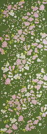 【色あざやかなhikari】手ぬぐい「桜吹雪 抹茶」さくら／サクラ／Cherry Blossoms／花見／春／てぬぐい