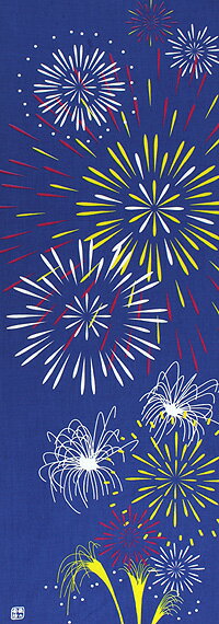 楽天市場 手ぬぐい 花火 はなび 青 てぬぐい 手ぬぐい 染の安坊